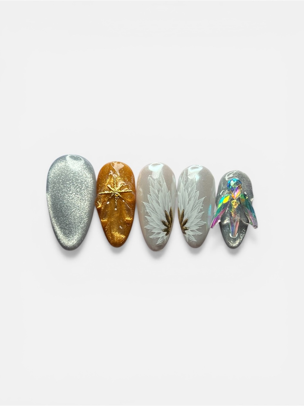 Celestial Angel Wing Press On Nails Gamer Girl Galaxy Star Set